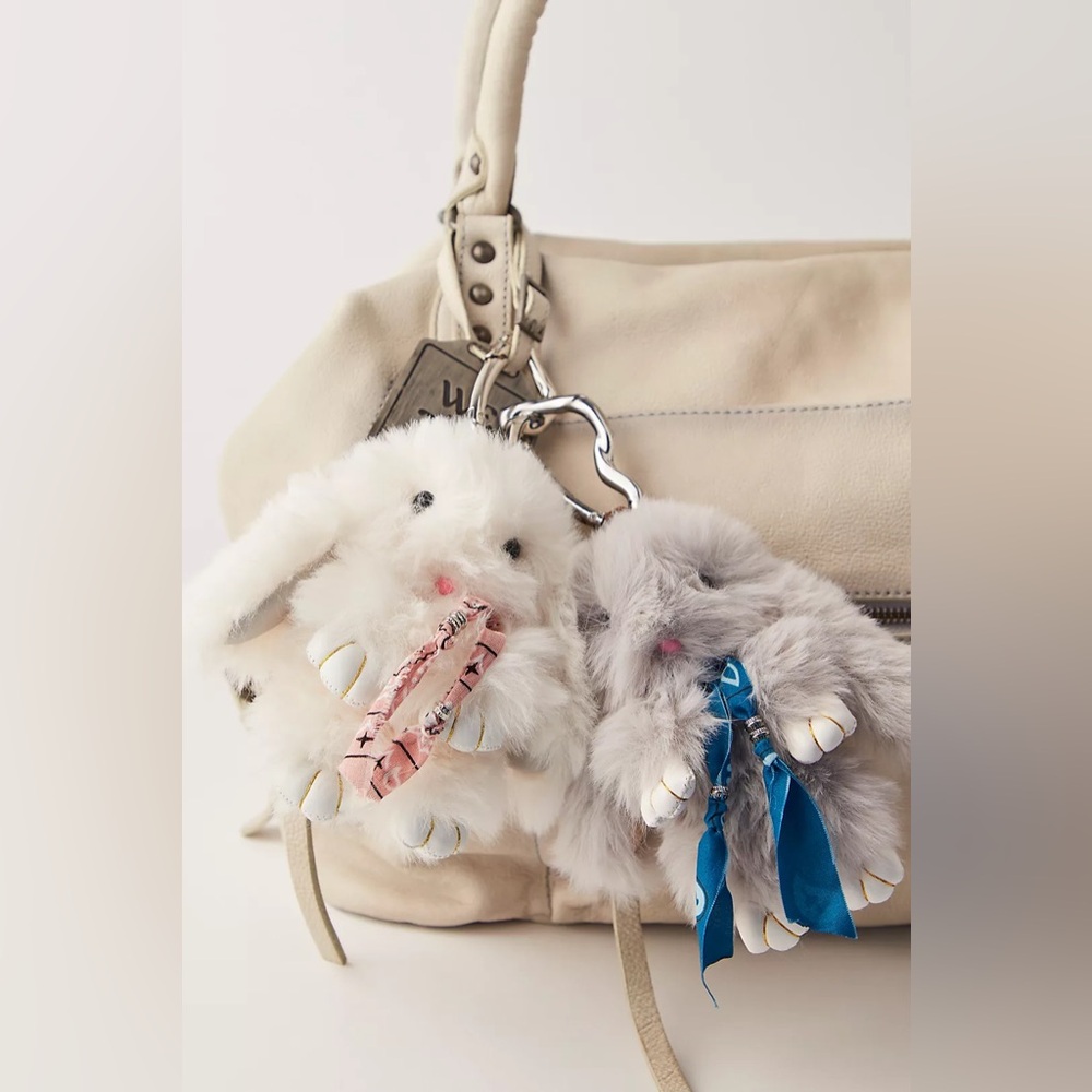 Free People Fluffy Rabbit Bag Charm